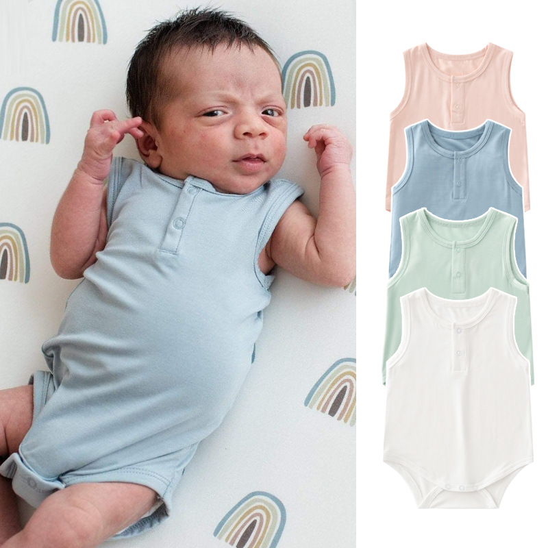 Bamboo Romper Manufacturer - Summer Sleeveless Vest Solid
