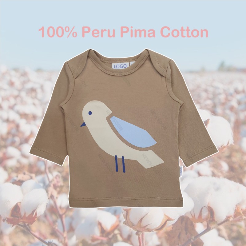 Baby Tshirt Supplier - Animal Printed Supima Cotton Oversized