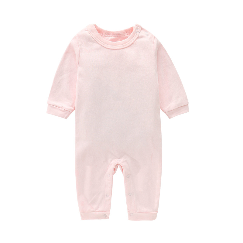 Infant Romper Supplier - Cotton Long-Sleeve Shoulder-Button
