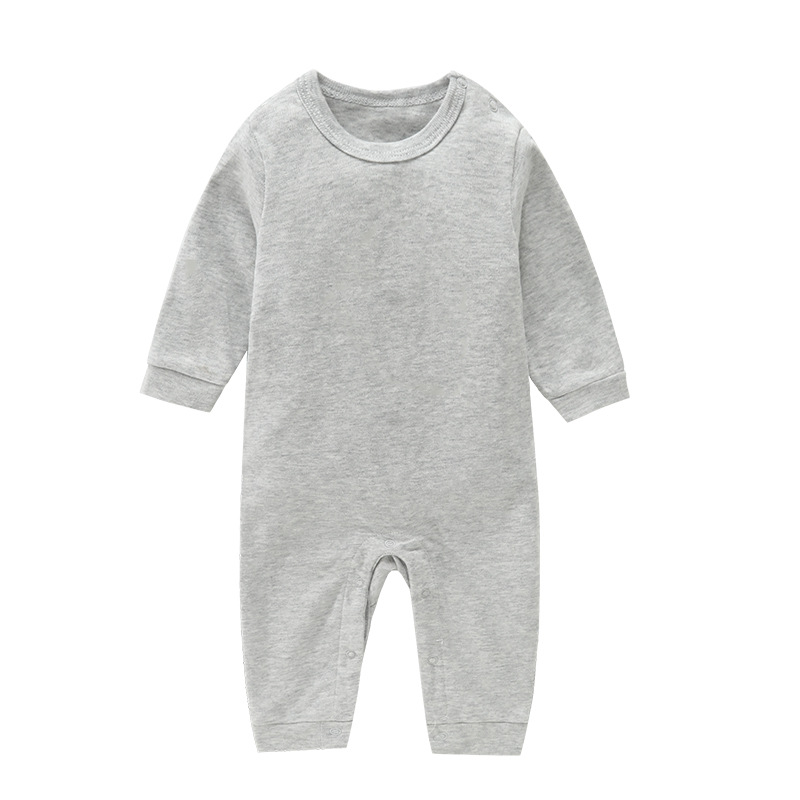 Infant Romper Supplier - Cotton Long-Sleeve Shoulder-Button