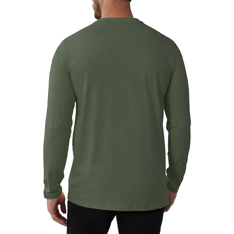 Mens Long Sleeve T-Shirt Supplier - Custom Supima Cotton Printed