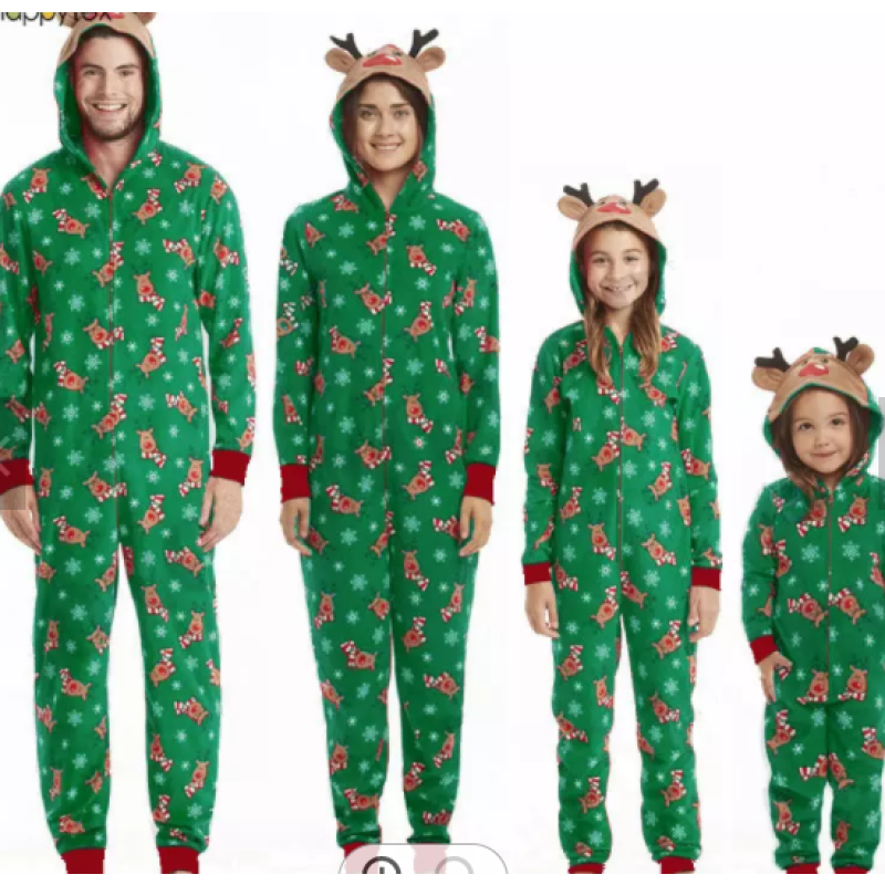 Family Pajamas Supplier - Matching Deer Snow Children PJs
