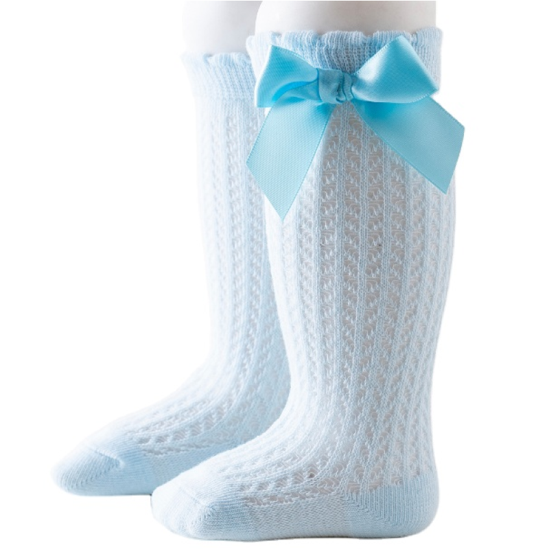 Girls Socks Factory - Ribbon Bow Knee High Anti-Slip