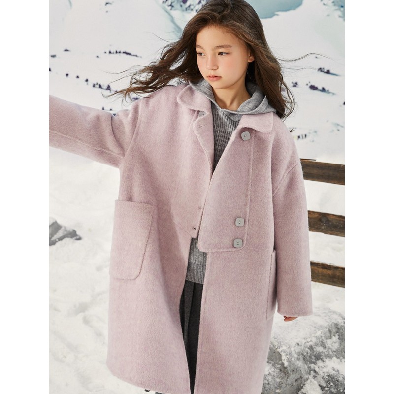 Girls Coat Manufacturer - Double-Sided Cashmere Wool Outwear