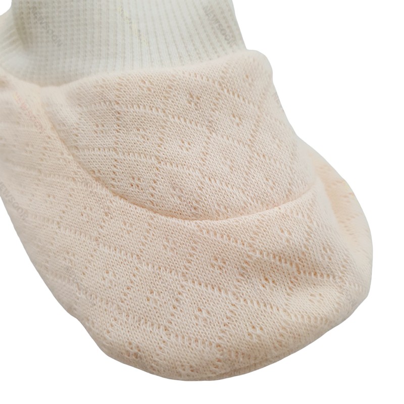 Baby Booties Supplier - GOTS Organic Cotton Knitted Apricot