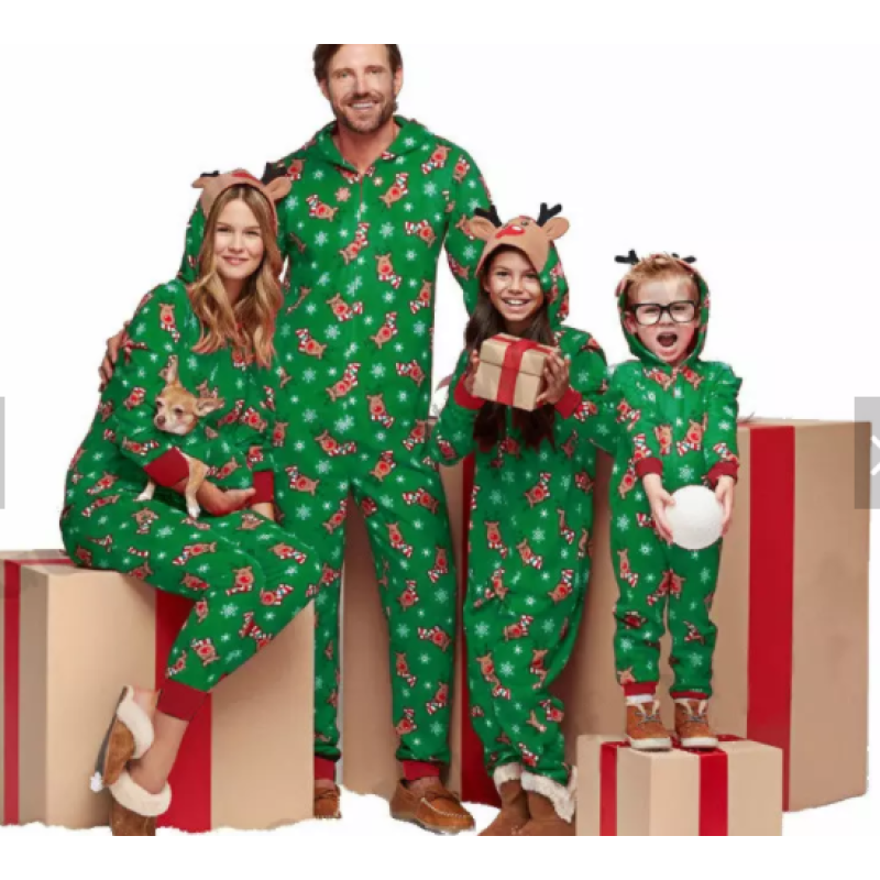 Family Pajamas Supplier - Matching Deer Snow Children PJs