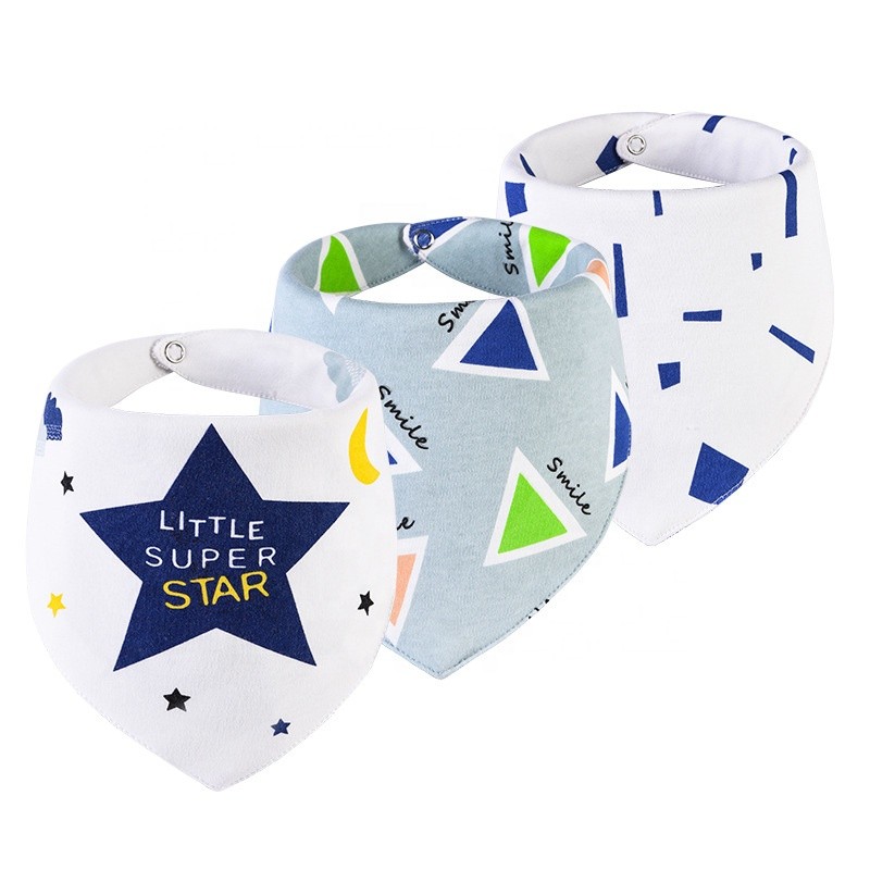 Baby Bibs Supplier - 3-Pack Waterproof Bandana Snap
