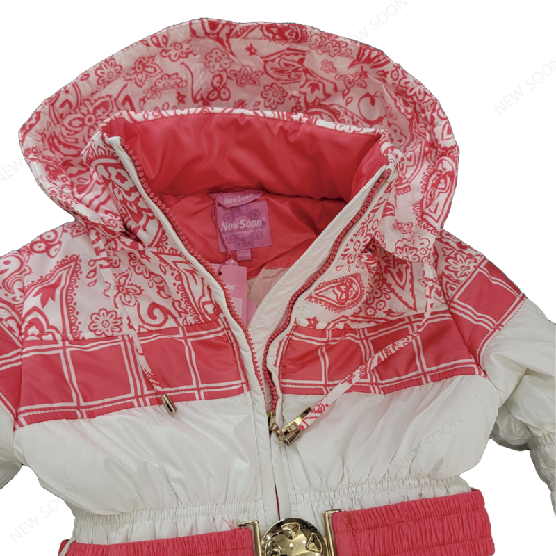 Kids Jackets Supplier - Custom Red White Floral Windproof
