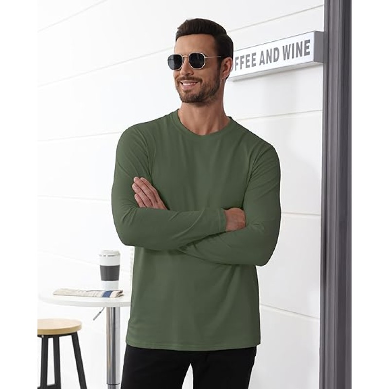 Mens Long Sleeve T-Shirt Supplier - Custom Supima Cotton Printed