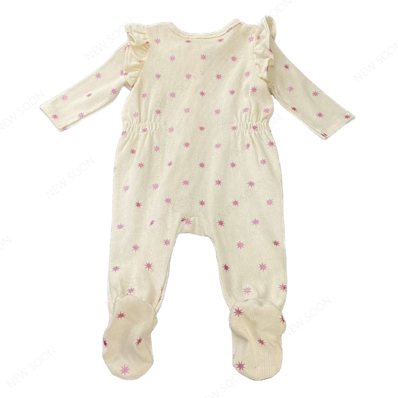 Bamboo Romper Supplier - Custom Long Sleeve Ruffled Zipper