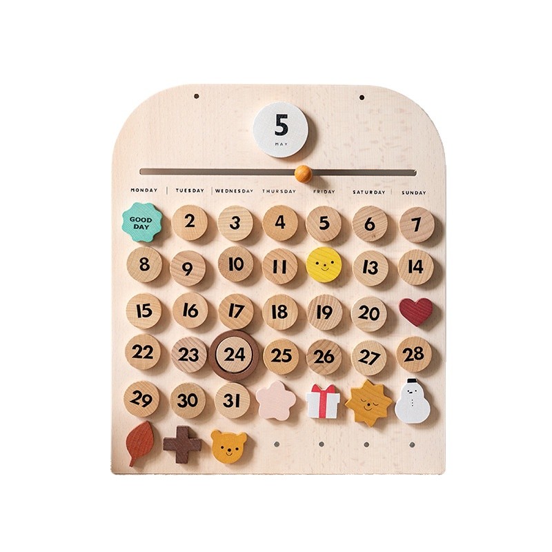 Wooden Calendar Factory - Beech Perpetual Home Decor