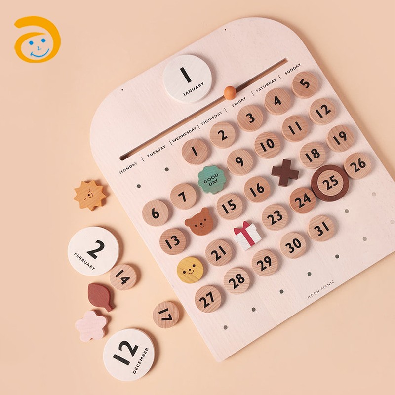 Wooden Calendar Factory - Beech Perpetual Home Decor