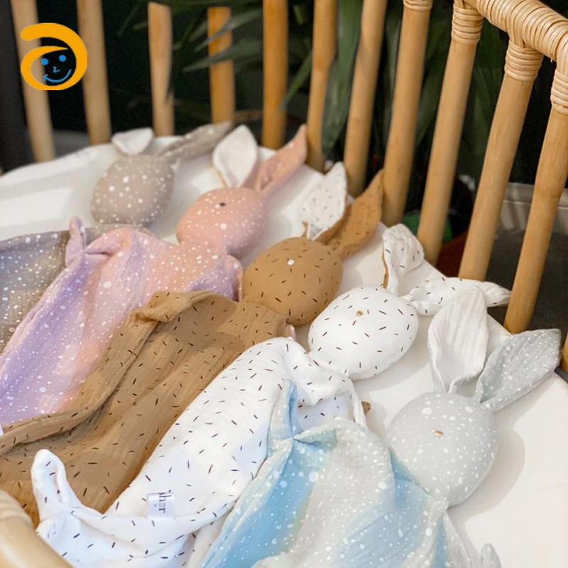 Baby Blanket Supplier - Cotton Muslin Cuddle Animal Bib