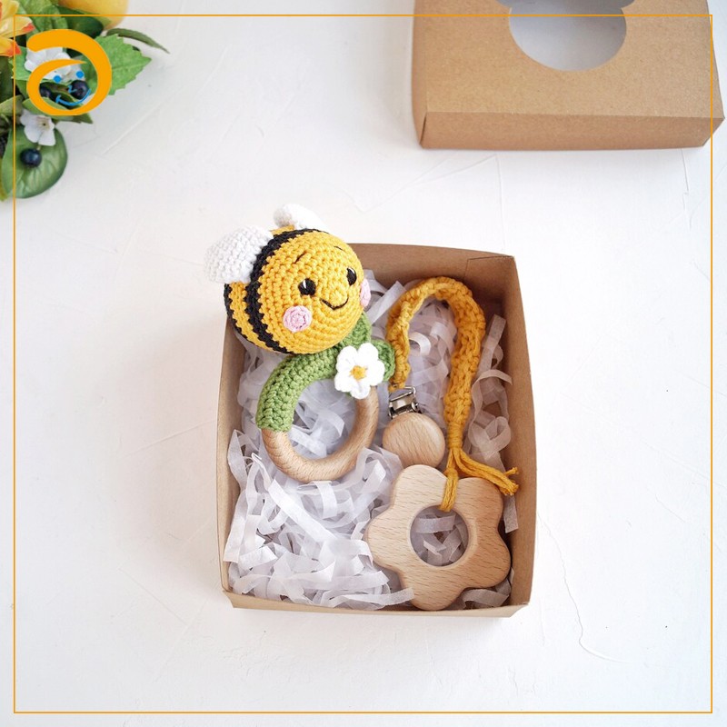 Crochet Teether Supplier - Wholesale Cotton Animal Wooden