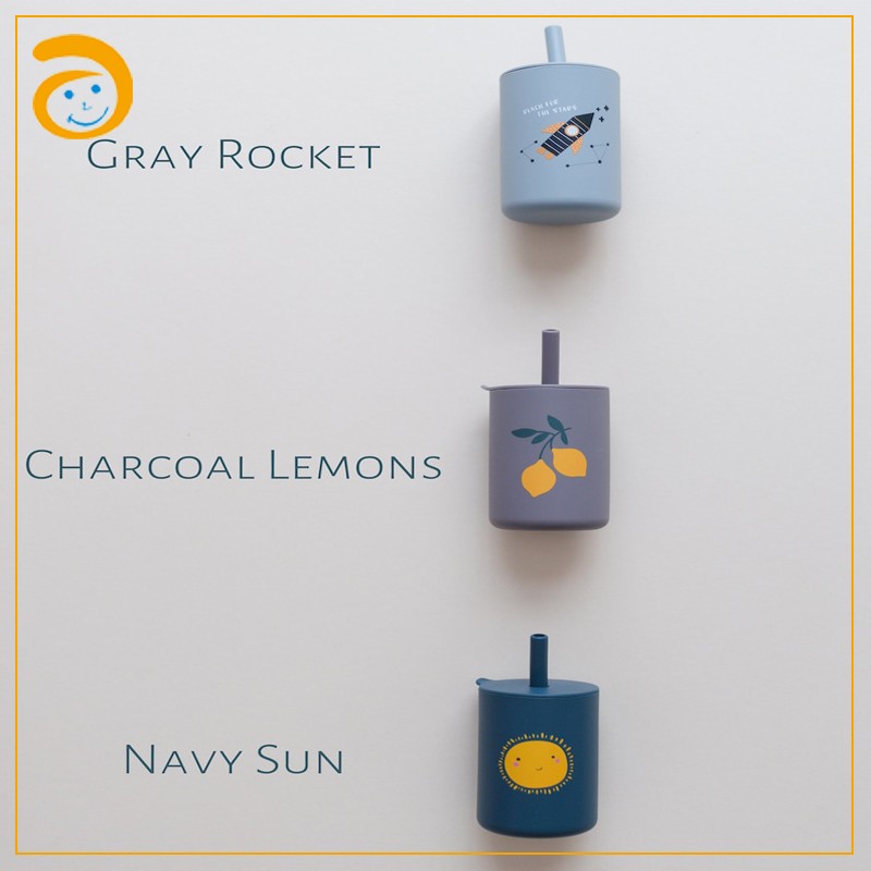 Silicone Baby Cup Manufacturer - BPA Free Cut Pattern Straw