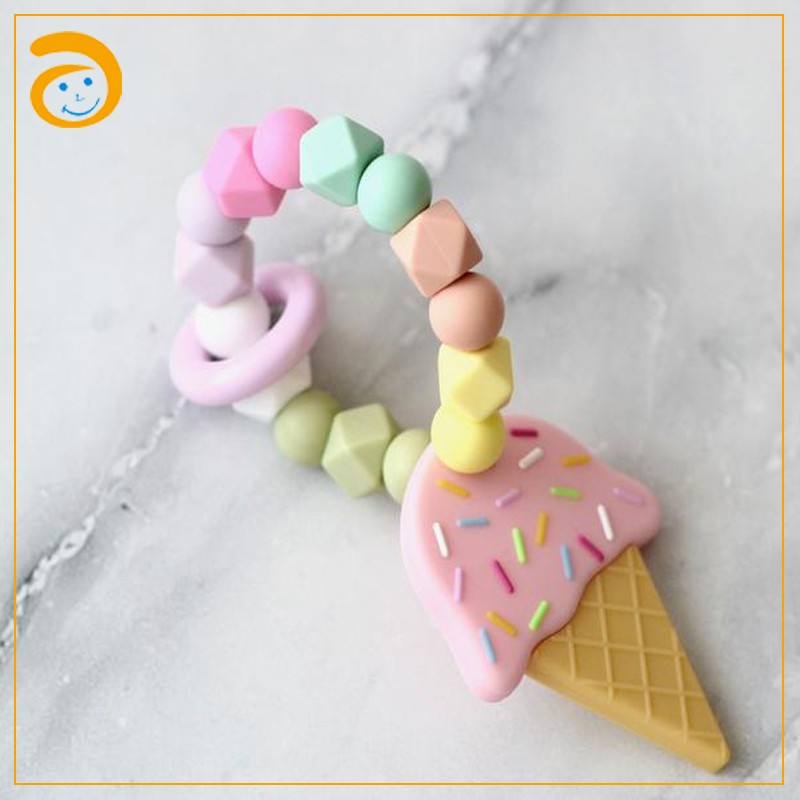 Pacifier Clip Manufacturer - Rainbow Wooden Beech Silicone