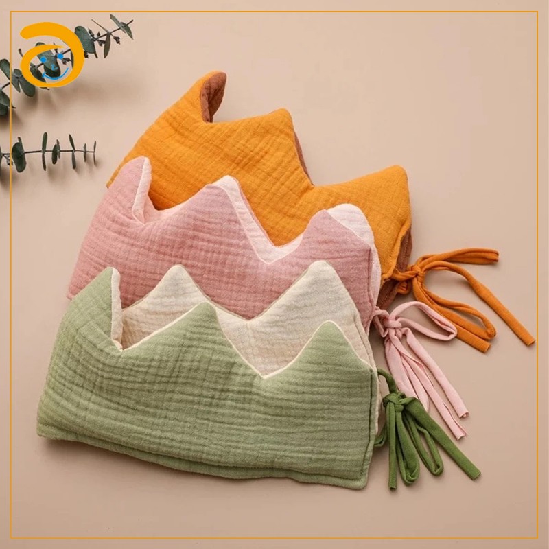 Newborn Props Factory - Solid Muslin Baby Crown Party
