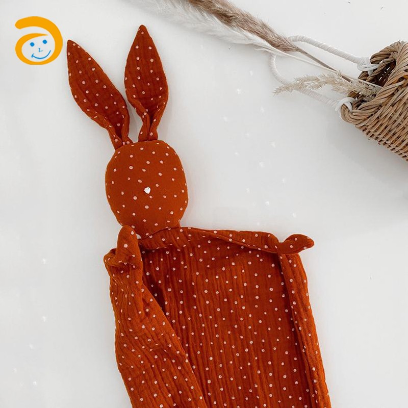 Baby Blanket Supplier - Cotton Muslin Cuddle Animal Bib