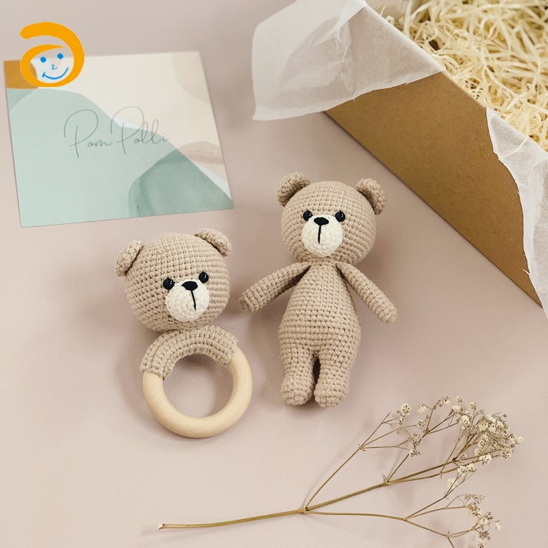 Montessori Toys Factory - Natural Wooden Ring Crochet