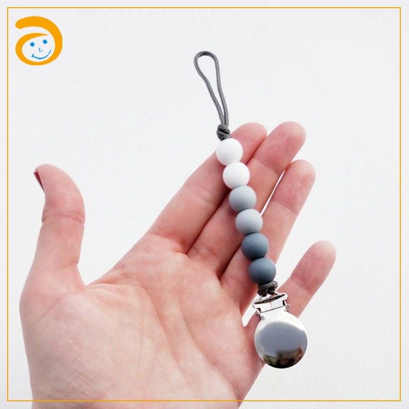Pacifier Clips Manufacturer - Silicone Beaded Lanyard Wooden