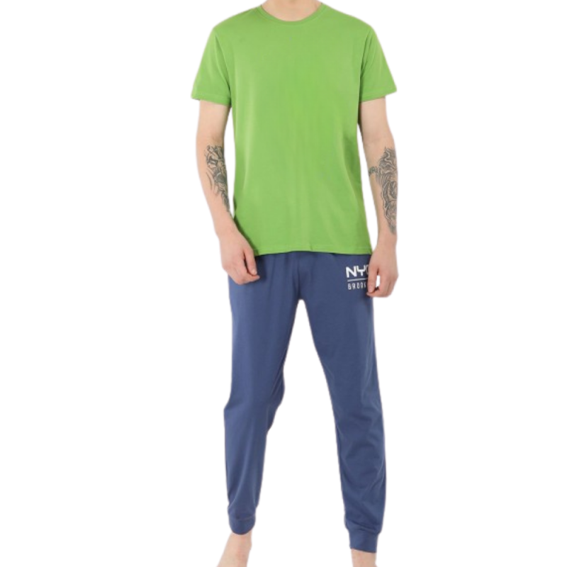 Men's Pajamas Factory - Hooded Short Sleeve Cotton