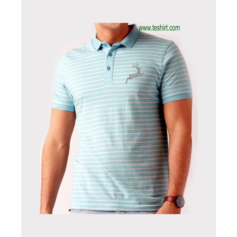 Polo T-Shirts Supplier - OEM Striped Design