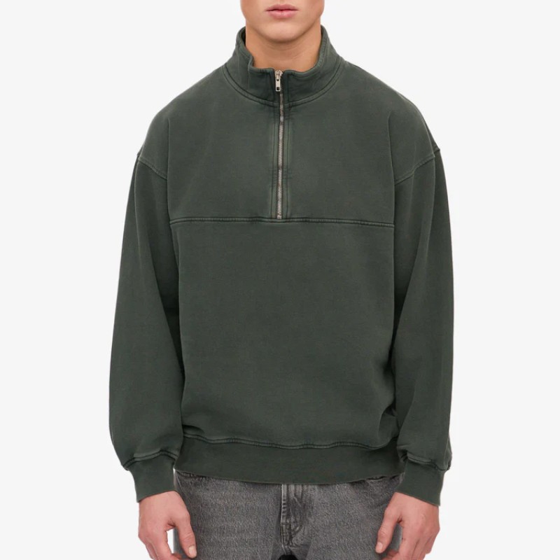 Men's Sweatshirt Manufacturer - Quarter-Zip Organic Fleece