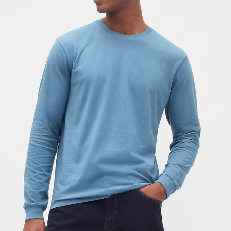 Men's T-Shirt Factory - Organic Cotton Long Sleeve Fitted