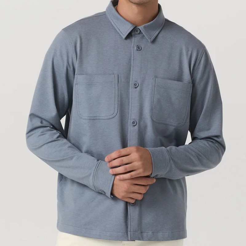 Men's Shirt Manufacturer - Organic Cotton Overshirt Button