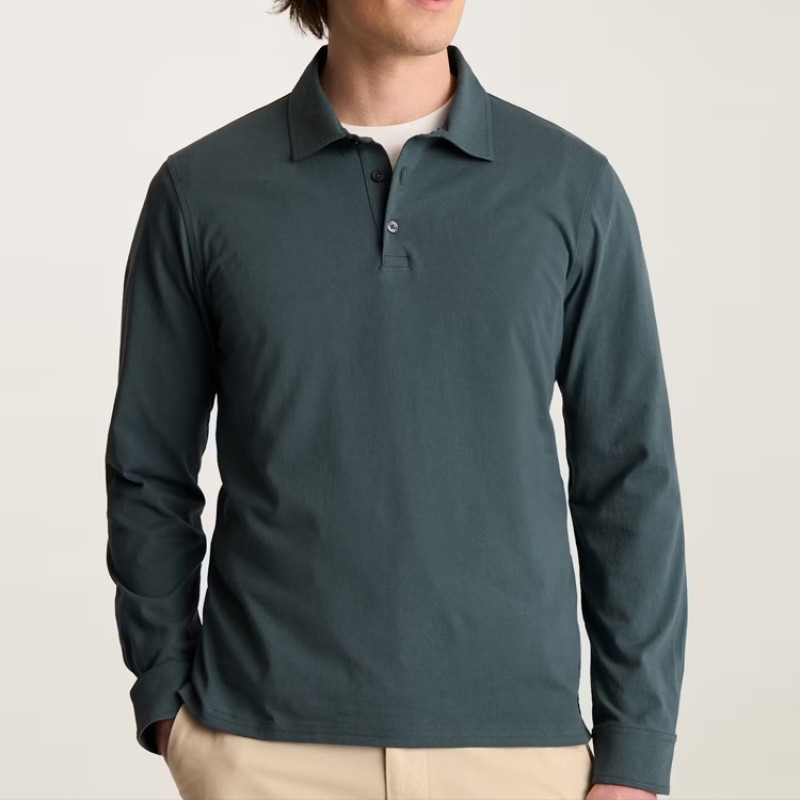 Men's Polo Shirt Factory - Organic Cotton Long Sleeve
