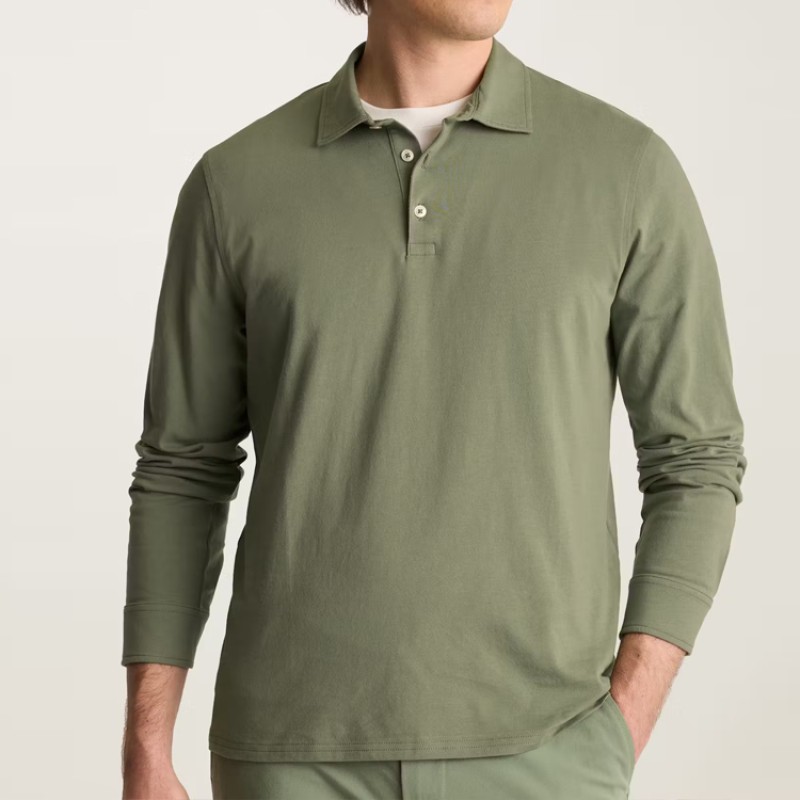 Men's Polo Shirt Factory - Organic Cotton Long Sleeve