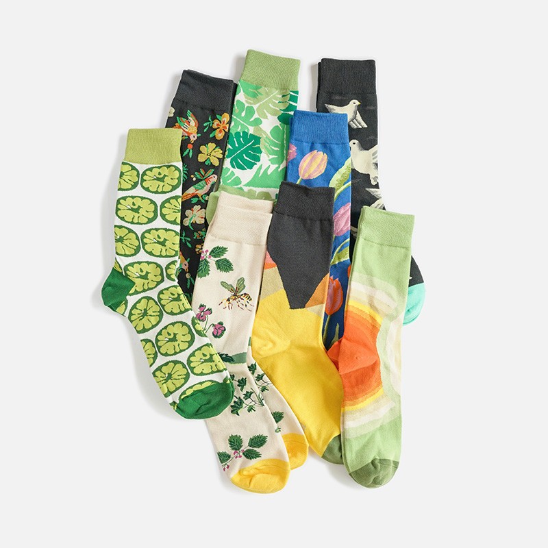 Men's Socks Supplier - Hemp Organic Cotton Jacquard