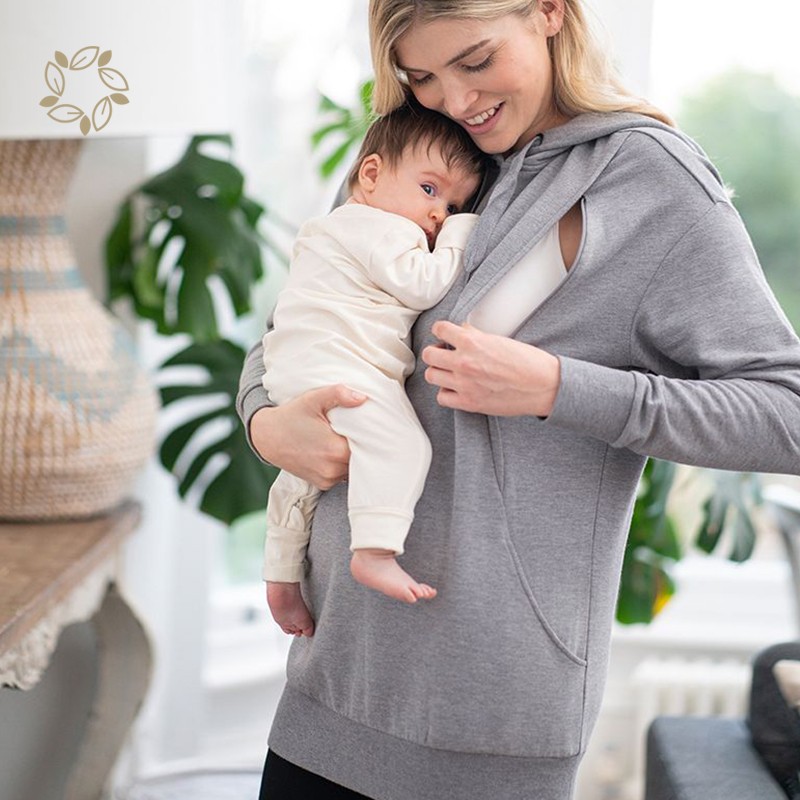 Nursing Hoodie Manufacturer - Bamboo Cotton Terry Open