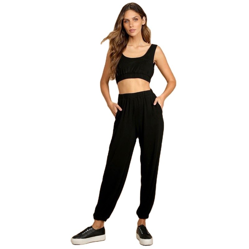 Activewear Set Factory - Organic Cropped Bra Joggers