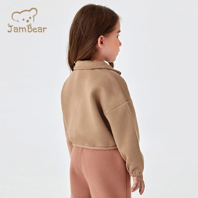 Baby Sweatshirt Manufacturer - Organic Half Zip Girls