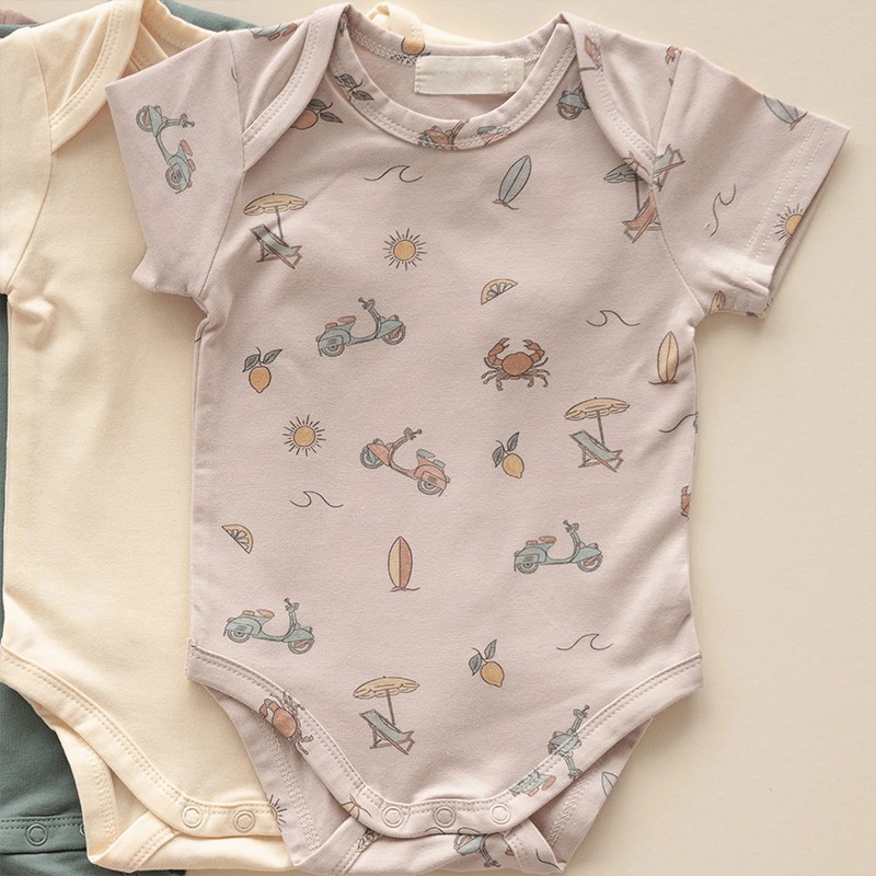 Baby Bodysuit Factory - Organic Cotton Short Sleeve Print