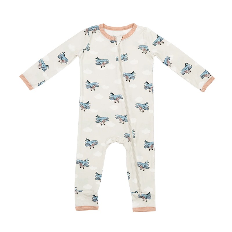 Baby Romper Manufacturer - Organic Bamboo Two Way Zipper