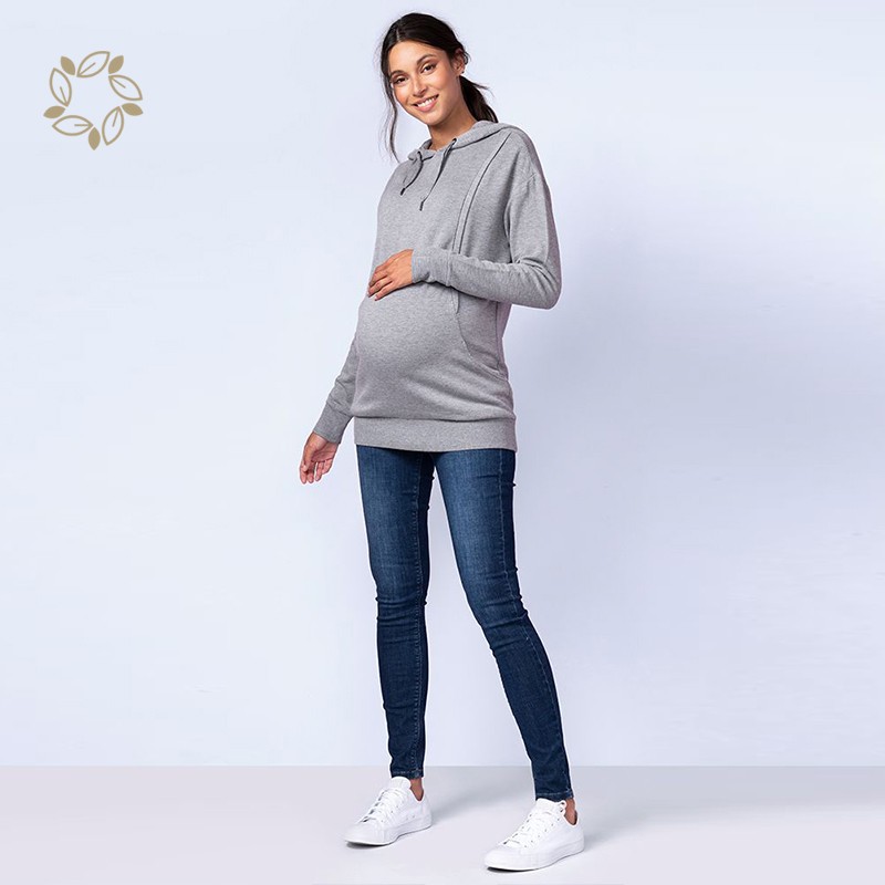 Nursing Hoodie Manufacturer - Bamboo Cotton Terry Open
