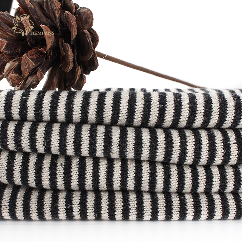 Sweatshirt Fabric Manufacturer - Hemp Cotton Striped Jersey