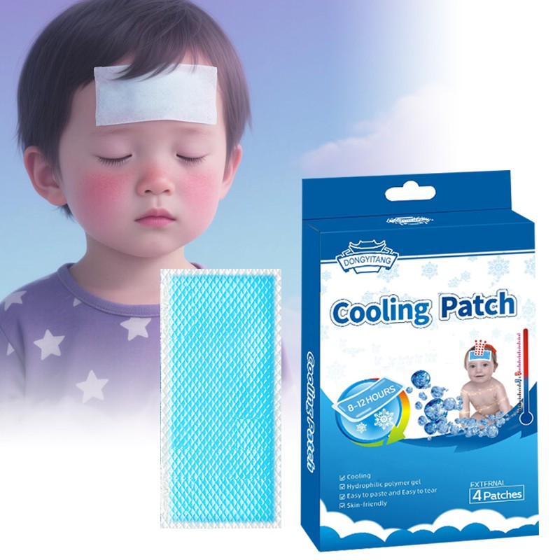Factory OEM Hydrogel Kids Forehead Patch Baby Ice Cold Patch