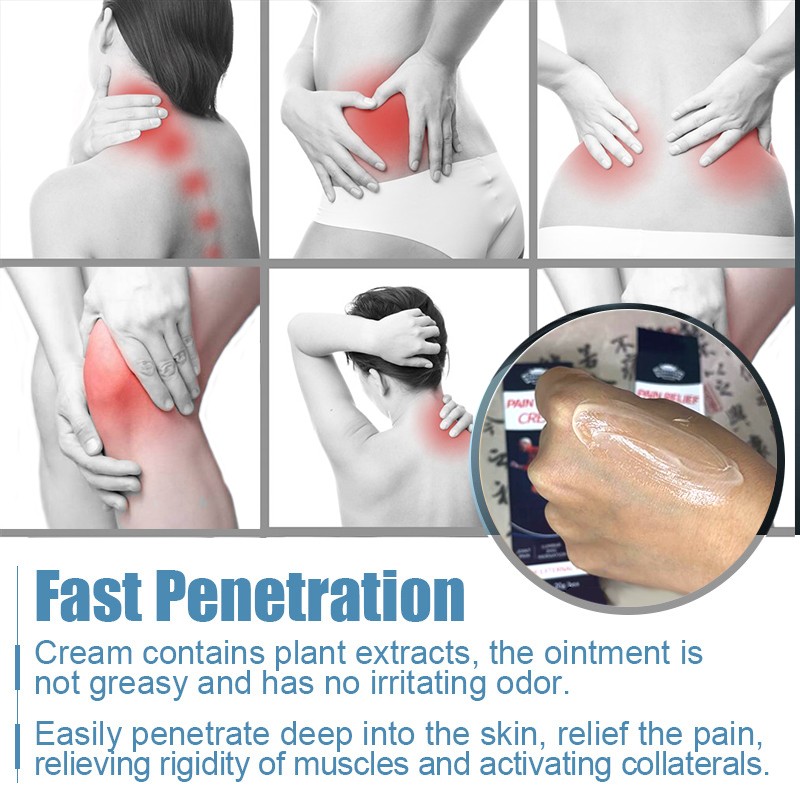 Natural Herbal Pain Cream Muscle Pain Neck Shoulder Waist Leg Knee Pain Massage Ointment