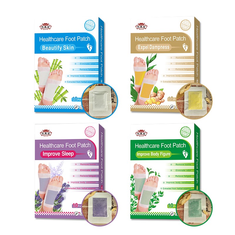 Improve Sleep Quality Body Detox Slimming Foot Pads Natural Herbal Deep Cleansing Detox Foot Patch
