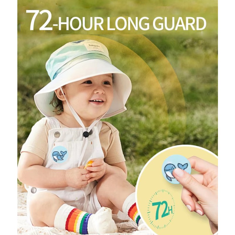 Private Label Plant Extract Mosquito Repellent Patches Customizable Pattern Mosquito Repellent Stickers for Kids