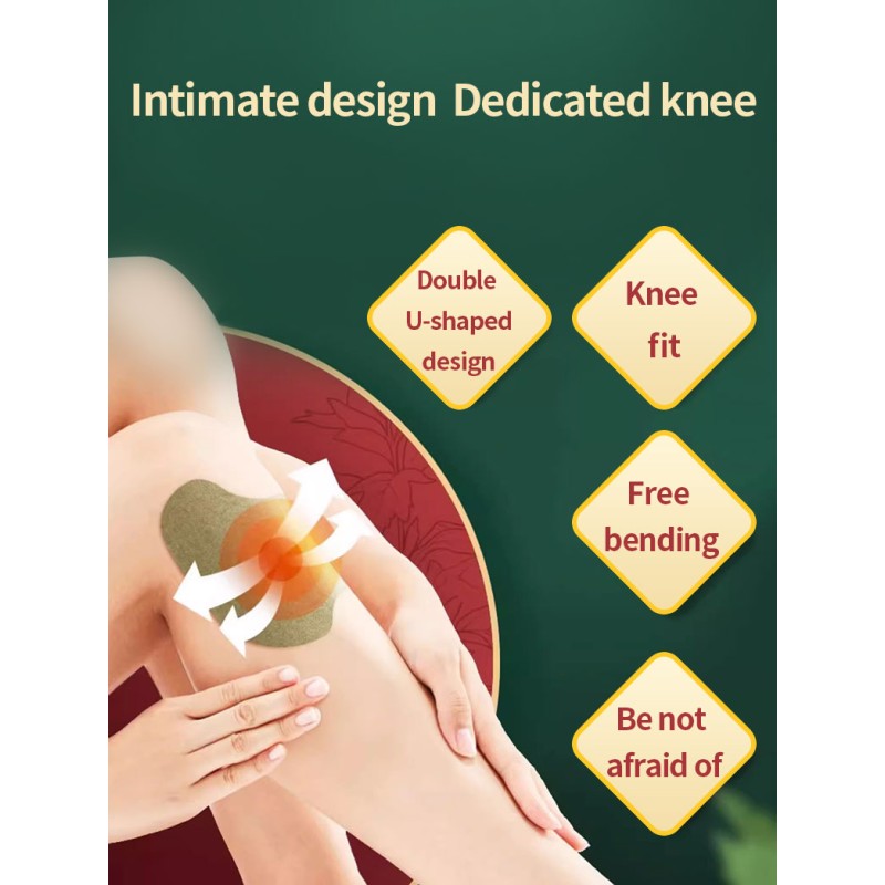 Knee Care Wormwood Plaster Self-Heating Wormwood Knee Pain Patch