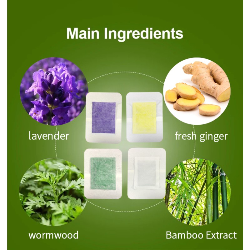 Factory Customization Wormwood Detox Foot Pads Deep Cleansing Body Detoxification Wood Vinegar Foot Patch