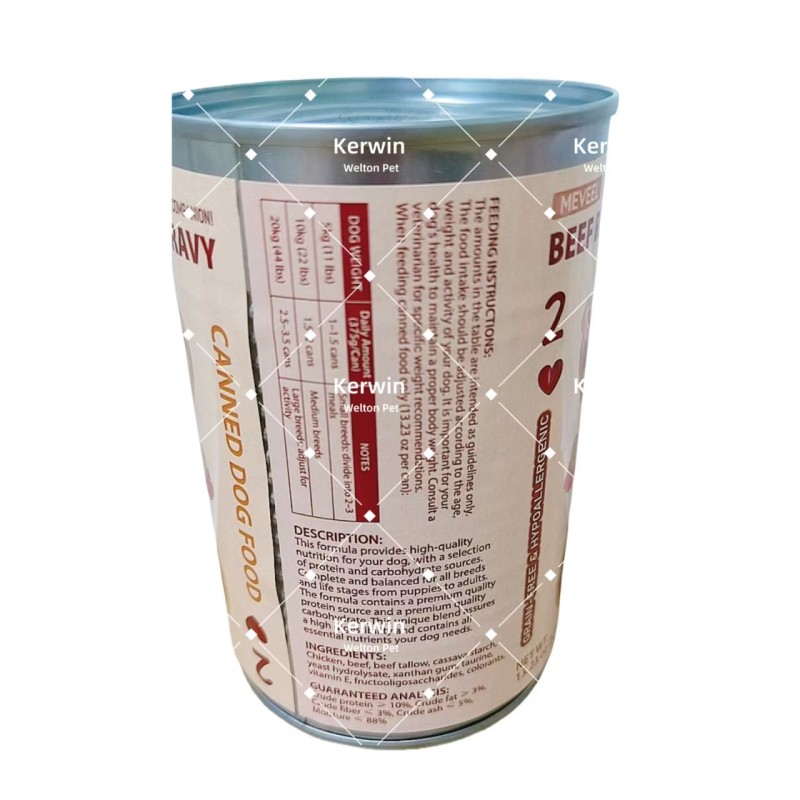 Wholesale Free Samples High Nutritious Pet Natural Wet Dog Food Treats 375g Duck Flavor Mousse Canned Wet Food for Dogs and Cats