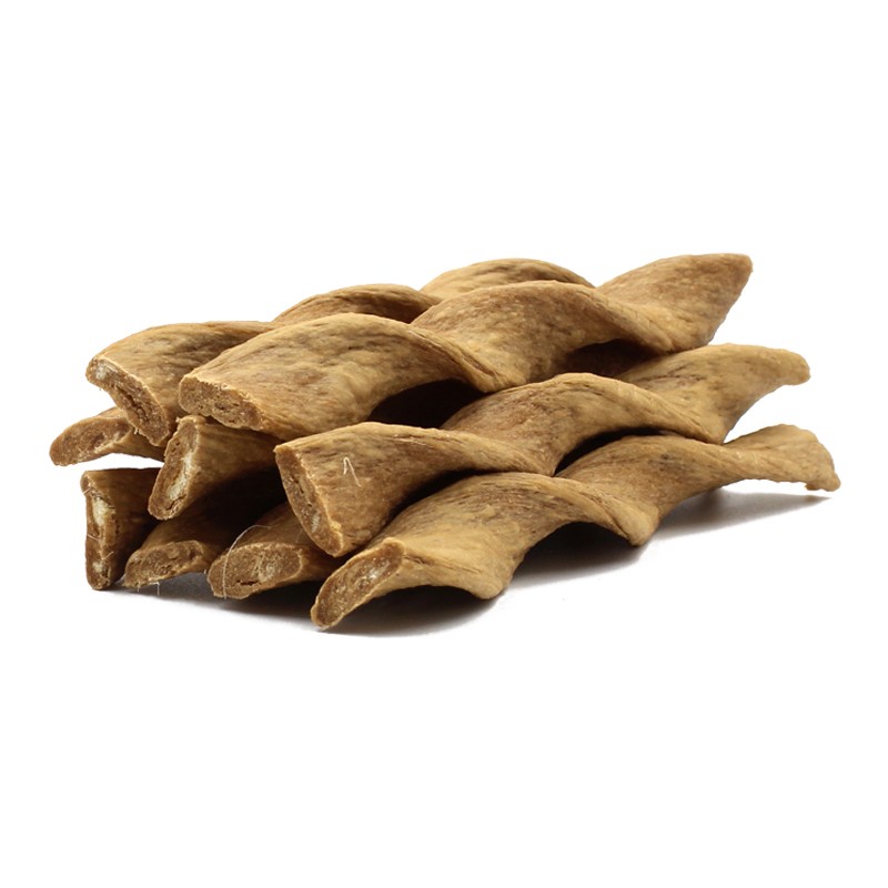 Natural Pet Treats Food Manufacturer Duck Flavor Dog Chew Teeth Grinding High Protein Collagen Dog Treats Twist Stick Dog Snack