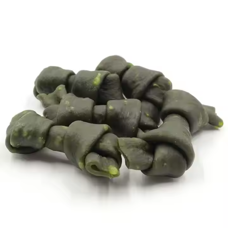 Organic Bulk Green Tea Flavor Dog Treats Fresh Breath Chew Bones Grain-Free Pet Food