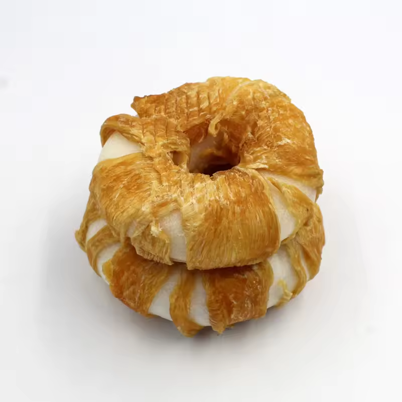 Pet Treats High Protein Chicken Wrapped Beefhide Sticks for Medium Large Dogs