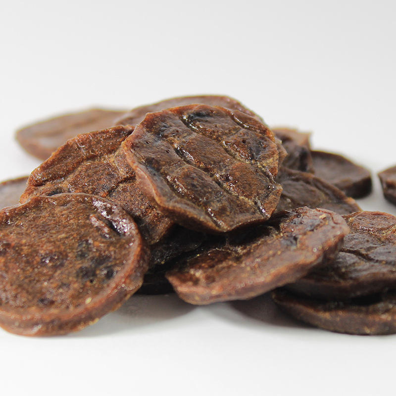 OEM High Protein Wholesale Dried Beef Slices Dog Treats Pet Snack Dog Training Sausage Ham Round Pieces Made From Meat 70g